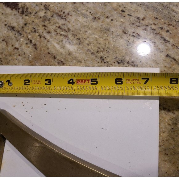 White Sign w/ Brass? Numbers 37. House Door  Plaque Rectangle 7.5x15" - Picture 5 of 7